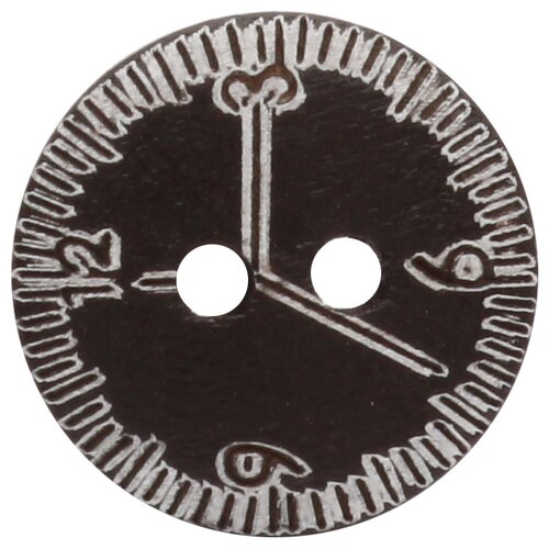 фото 3ar1123 пуговица 'часы' дерев. на 2 пр. 20l (a061 коричневый) 50 шт айрис (рукоделие)