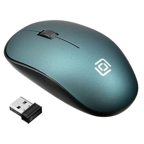 Мышь беспров Oklick 515MW оптическая USB черныйзеленый 43100₽