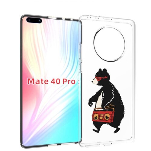 Чехол MyPads Музыкальный медведь для Huawei Mate 40 Pro (NOH-NX9) задняя-панель-накладка-бампер