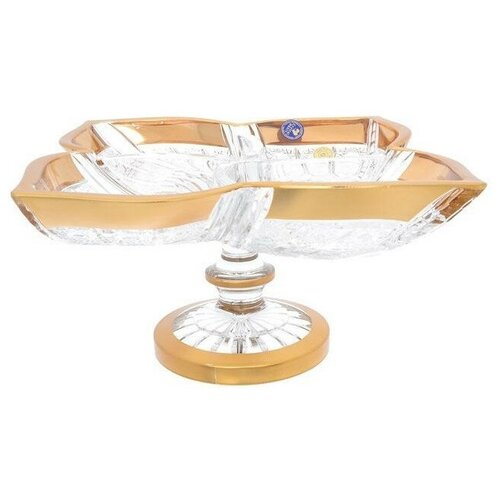 Менажница 35 см 4-х секционная н/н Crystal Heart 