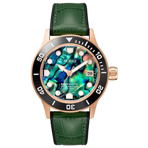 фото Наручные часы audaz bronzmatic abalone adz-2065-05, зеленый