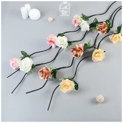 Декор тинги "Роза с мелкими цветочками" 150 см (фасовка 5 шт, цена за 1шт) микс 5525415