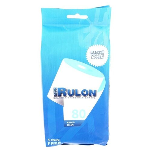 MON RULON Туалетная бумага Mon Rulon, влажная, 80 шт