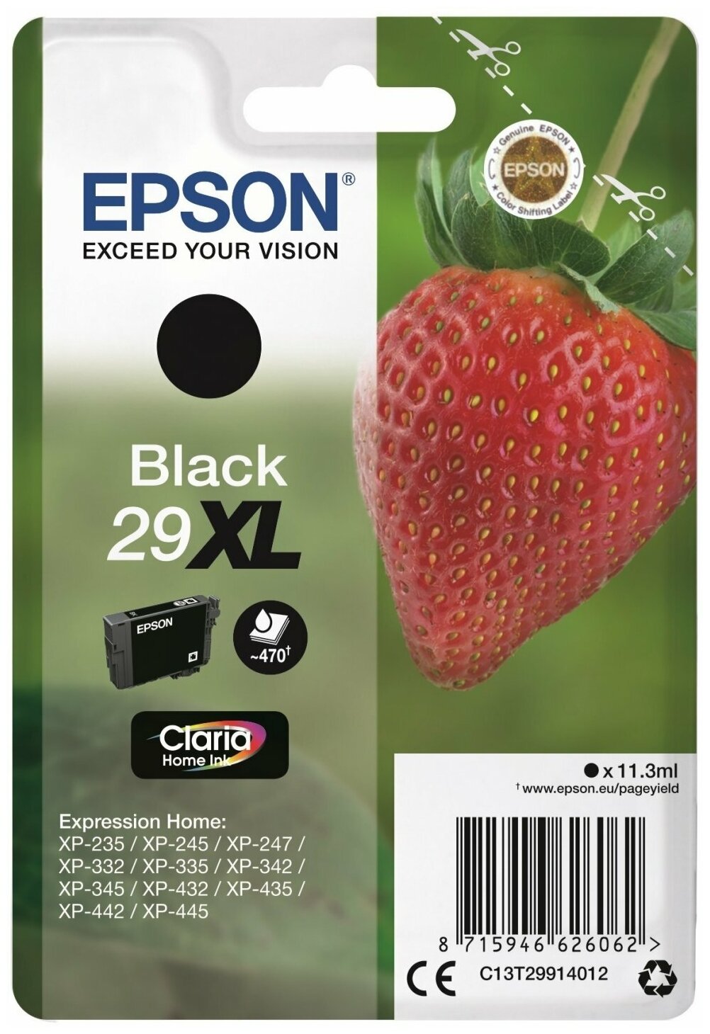 Картридж Epson Claria Home 29 XL черный C13T29914012