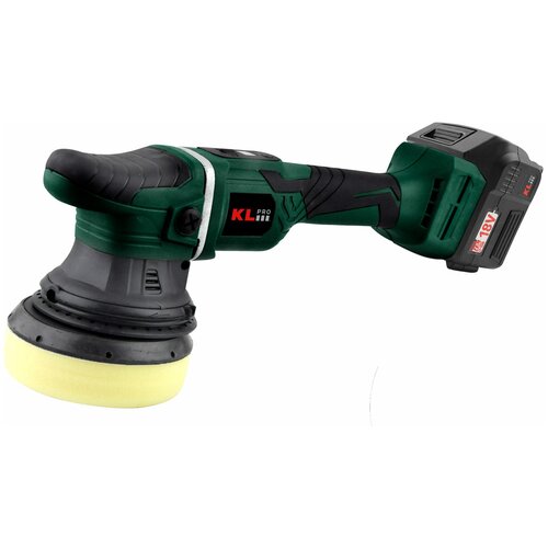 Турецкая профессиональная полировальная машина 125 мм с двумя литий-ионными бесщёточными аккумуляторами 18 В / 5,0 Ач KLPRO