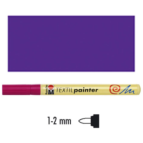 Маркер по ткани Marabu Textil Painter 1-2 мм, фиолетовый