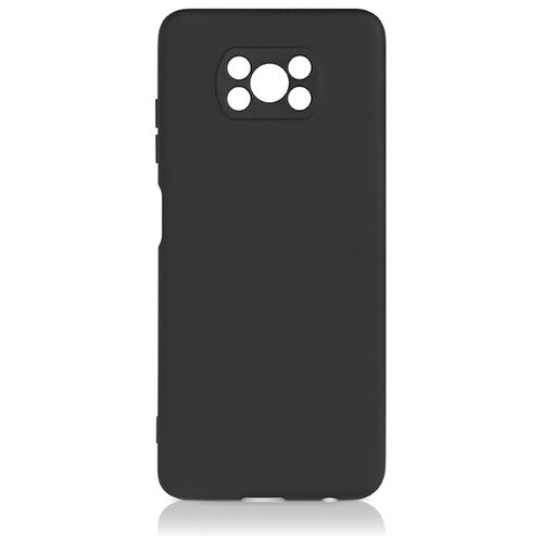 DF Group Чехол-накладка DF poOriginal-02 для Xiaomi Poco X3 / Poco X3 Pro черный ультратонкий силиконовый чехол накладка для xiaomi poco x3 с принтом горы и звезды