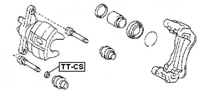 Заглушка направляющей втулки тормозного суппорта Febest TT-CS