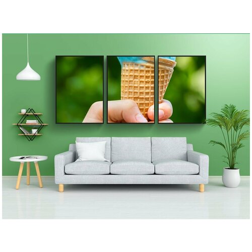 фото Набор модулных постеров для интерьера "мороженое, сладкий, летом" 60x90 см. в тубусе, без рамки lotsprints