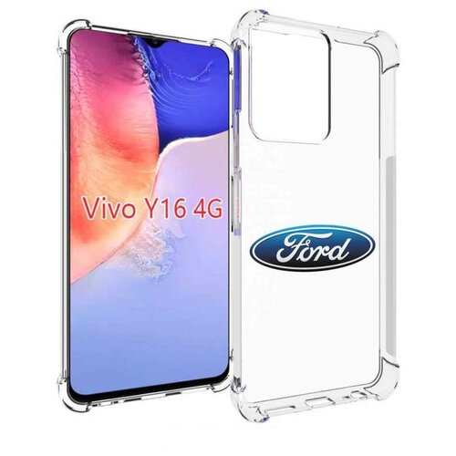 Чехол MyPads ford-3 мужской для Vivo Y16 4G/ Vivo Y02S задняя-панель-накладка-бампер