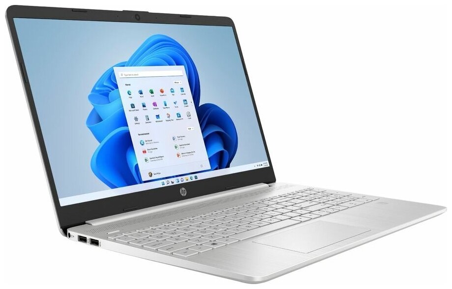 156 Ноутбук HP 15s-eq2135ur AMD Ryzen 5 5500U 21 ГГц RAM 8 ГБ SSD 512 ГБ AMD Radeon Windows Home 61S05EA серебристый