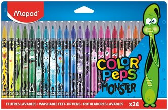 Фломастеры 24цв ColorPeps Monsters