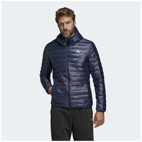 фото Пуховик adidas varilite ho jacket синий s dx0785
