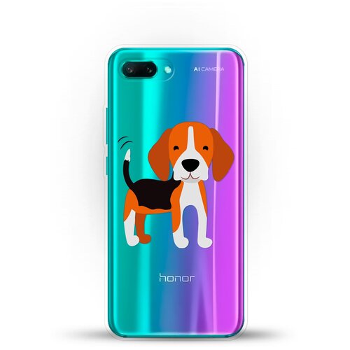 фото Силиконовый чехол довольный бигль на honor 10 andy & paul