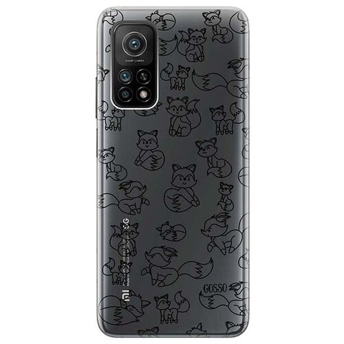 фото Ультратонкий силиконовый чехол-накладка clearview для honor 10x lite с 3d принтом "funny foxes" gosso