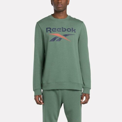 фото Свитшот reebok identity big logo, размер xl, , зеленый