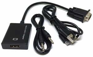 Конвертер VGA + 3,5mm Audio to HDMI, Espada, HCV0201
