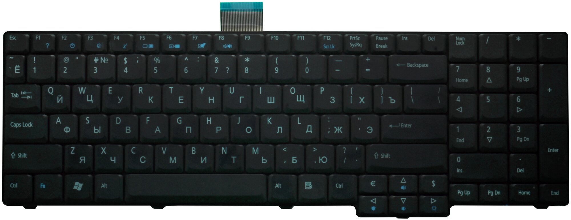 Клавиатура для ноутбука Acer Aspire 8920, 8930, 8920G, 8930G, 6930, 6930G, 7730Z черная