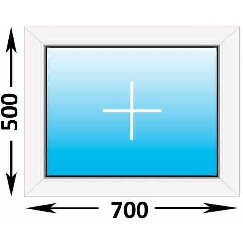 Пластиковое окно Melke глухое 700x500 (ширина Х высота) (700Х500)