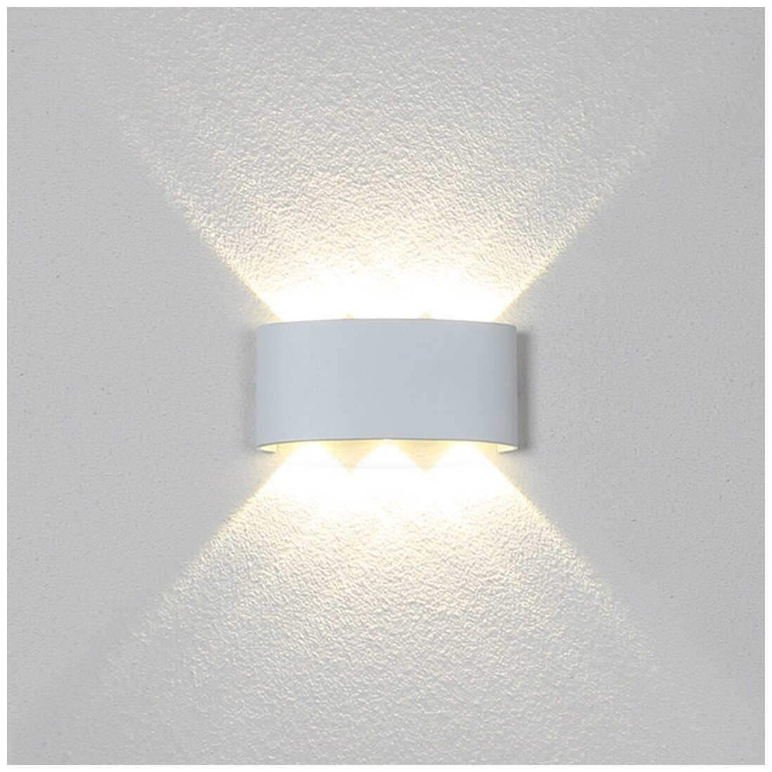 MorningLight Светильник светодиодный Настенный бра для дома квартиры Ночник Уличный светильник LED 6 ламп белый 3000К