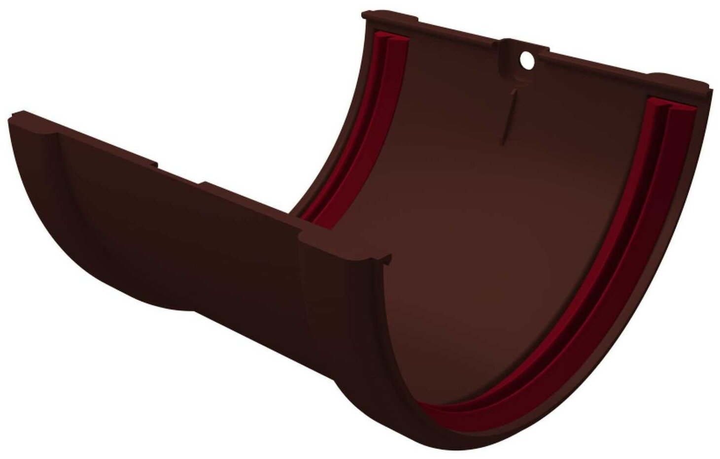 фото Grand Line Соединитель желобов GrandLine ПВХ, шоколадный RAL 8017