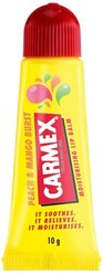 Carmex Бальзам для губ персик и манго в тубе, 10 г.