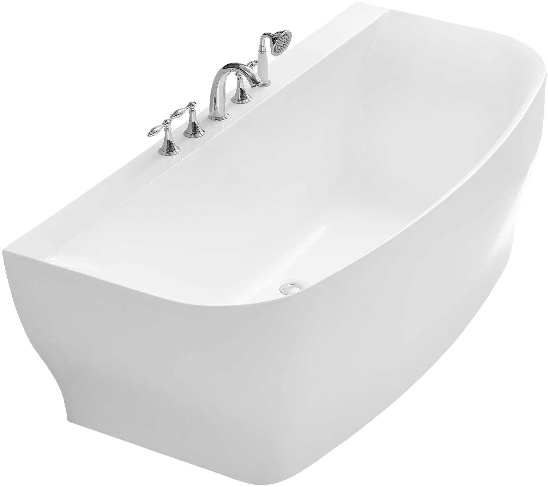 фото Акриловая ванна BelBagno BB74-1650-W0 165x78