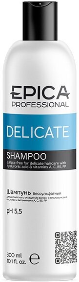EPICA Professional шампунь Delicate бессульфатный для очищения и блеска волос, 300 мл