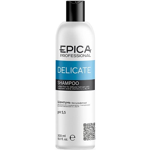 EPICA Professional шампунь Delicate бессульфатный для очищения и блеска волос, 300 мл