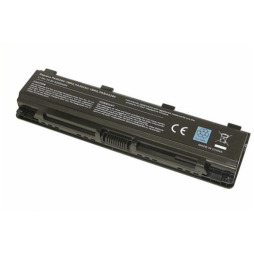 Аккумуляторная батарея для ноутбука Toshiba Satellite C800 (PA5024U-1BRS) 10.8V 5200mAh OEM черная