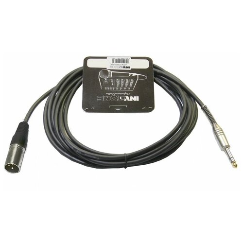 Кабель аудио 1xJack - 1xXLR Invotone ACM1005S/BK 5.0m микрофонный кабель invotone acm1003s bk