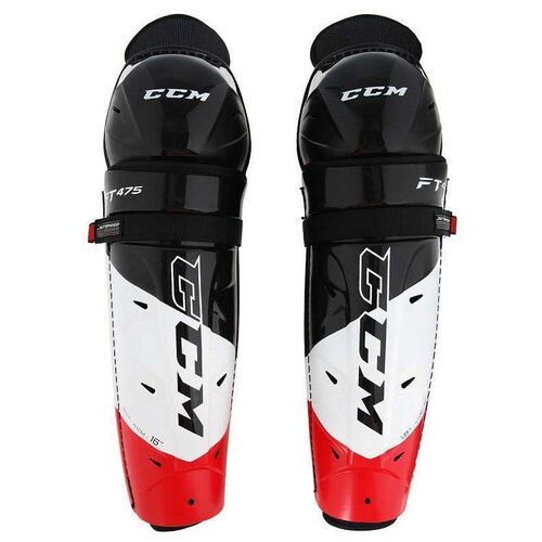 фото Защита колена ccm jetspeed ft475 shin guards sr (15 дюйм.), черный/белый/красный