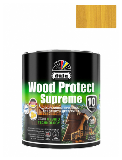 Пропитка Wood Protect Supreme, горная сосна, 0,75л Dufa МП00-008387