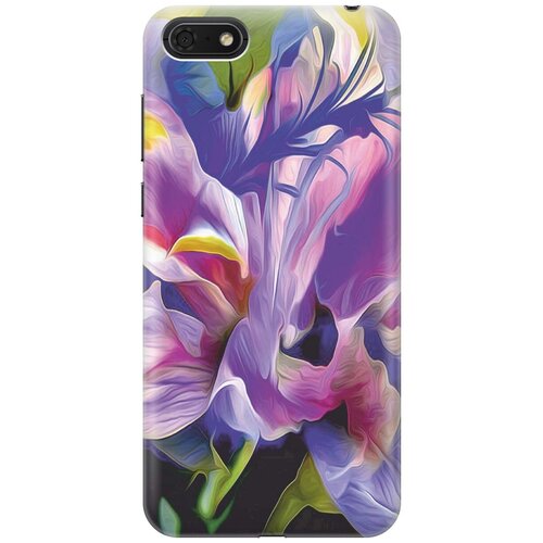 фото Gosso ультратонкий силиконовый чехол-накладка для huawei y5 (2018) / y5 prime (2018) / honor 7s / honor 7a с принтом "цветочная абстракция"