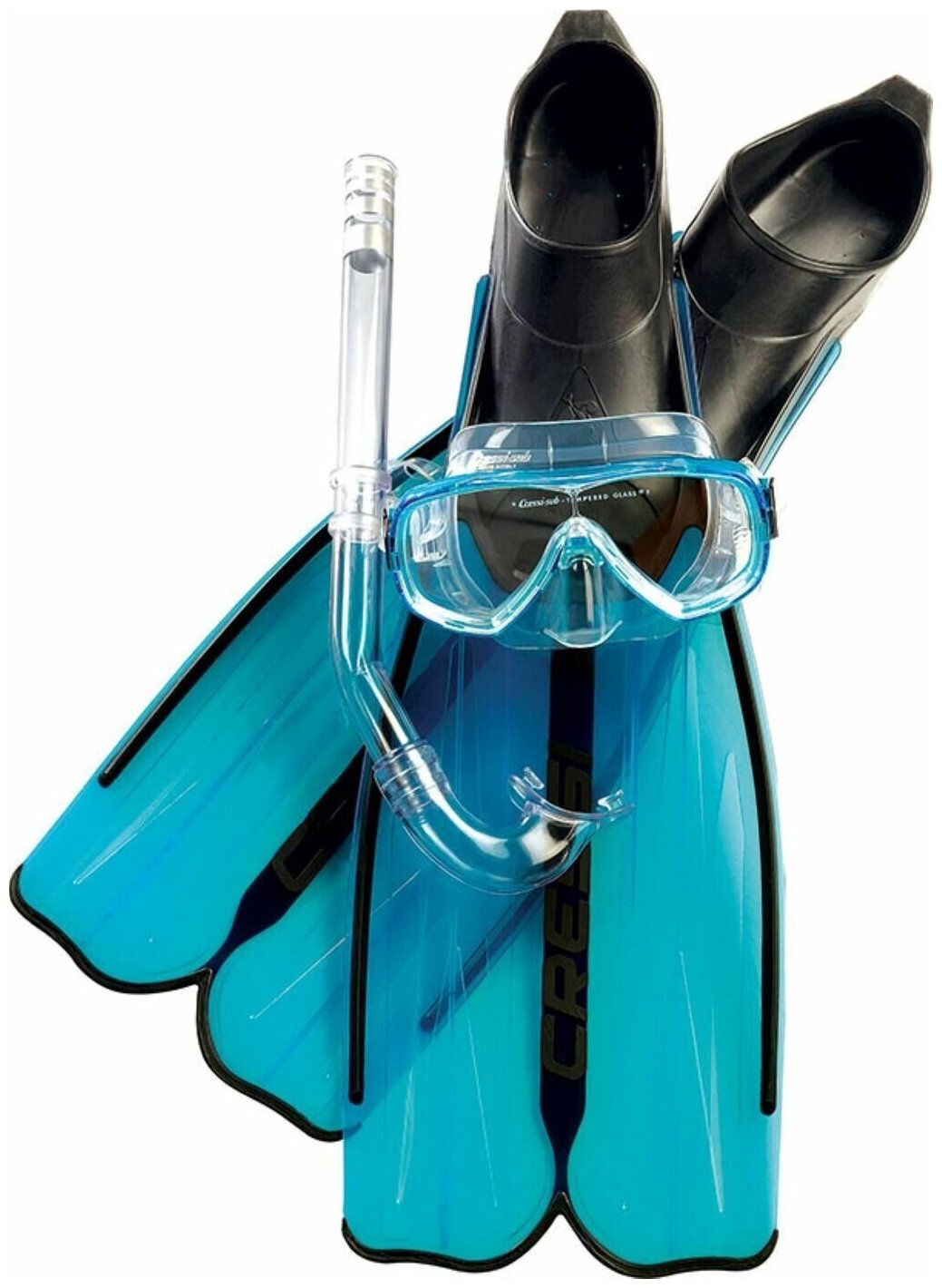 Набор для снорклинга CRESSI RONDINELLA BAG, синий, р-р 31/32 (ласты + маска + трубка + сумка)