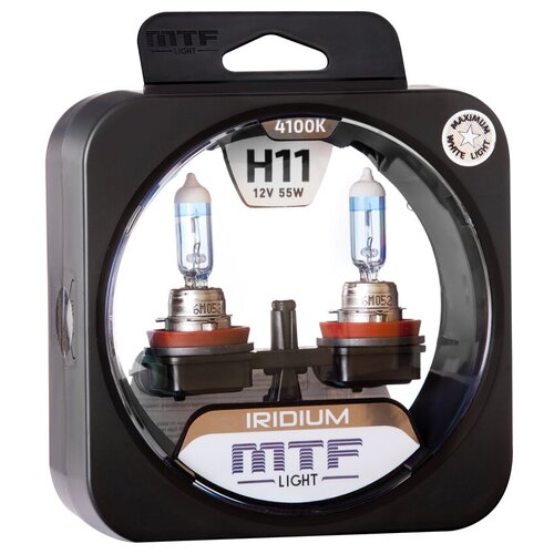 Галогенные автолампы MTF Light серия IRIDIUM H11, 12V, 55W, компл.