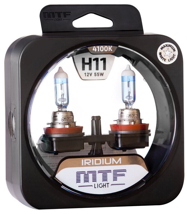 Галогенные автолампы MTF Light серия IRIDIUM H11, 12V, 55W, компл.