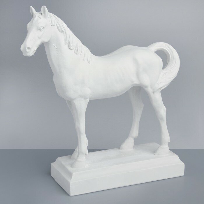 Мастерская Экорше Гипсовая фигура Статуя: лошадь, 28 x 9,5 x 29,5 см
