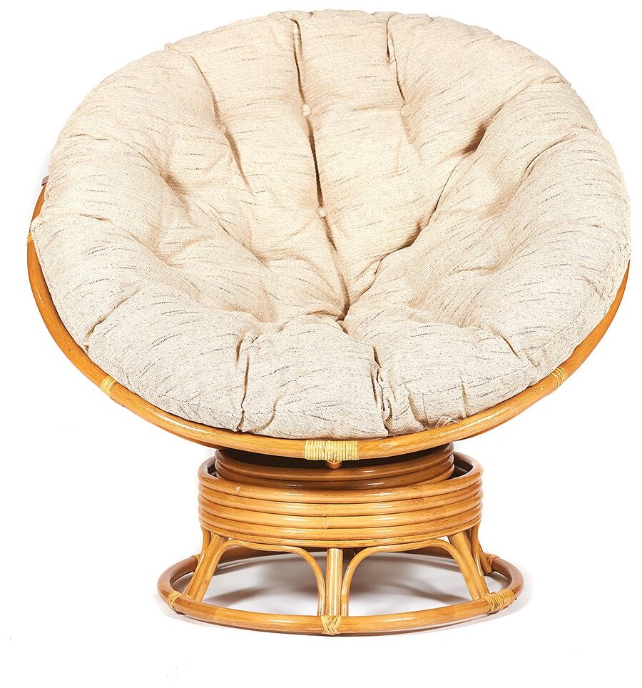 Кресло-качалка "PAPASAN" w 23/01 B / с подушкой /Cognac (коньяк), ткань Старт - фотография № 12