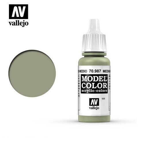 Краска Vallejo серии Model Color - Medium Grey 17мл.
