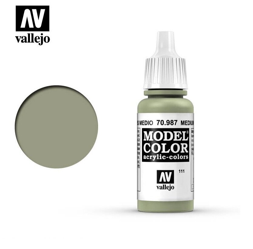 фото Краска Vallejo серии Model Color - Medium Grey 17мл.