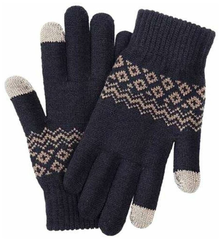 фото Перчатки для сенсорных экранов Mijia FO Touch Screen Warm Velvet Gloves 204390 Черно-Бежевый