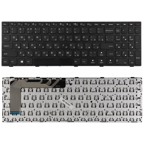 Клавиатура для ноутбука Lenovo IdeaPad 110-15ISK Series Плоский Enter Черная с рамкой PN 5N20l25910 84000₽