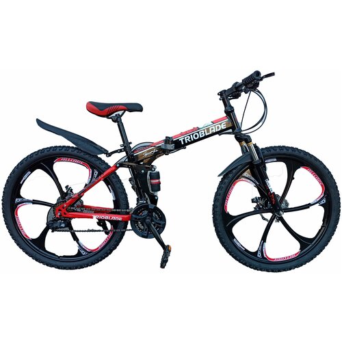фото Велосипед на литых дисках "trioblade" 26 дюймов красный