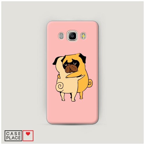 фото Чехол пластиковый samsung galaxy j7 2016 милые мопсики case place