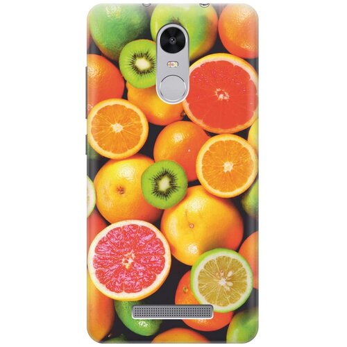 фото Силиконовый чехол на xiaomi redmi note 3 / note 3 pro / сяоми редми ноут 3 / ноут 3 про с принтом "сочные фрукты" gosso