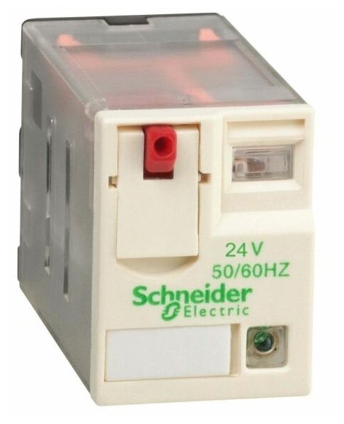 Промежуточное реле 2 ПК со светодиодом (~24B AC) Schneider Electric, RXM2AB2B7