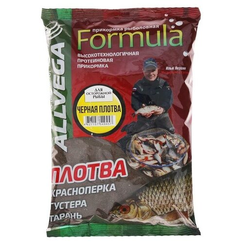 фото Прикормка "allvega" formula black garbon, черная плотва, 900г mikimarket