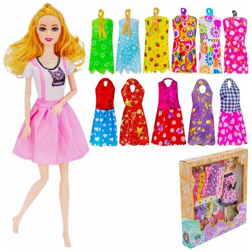 Кукла Miss Kapriz 1104YSYY Мой гардероб с набором платьев в кор. китайская игрушка1 кукла 8021а1 с набором платьев и аксесc в кор