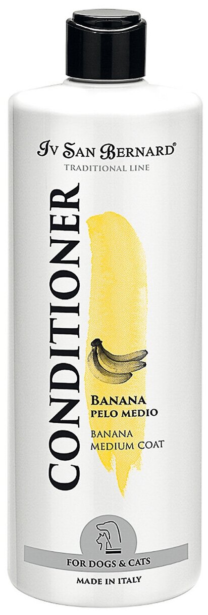 IV SAN BERNARD TRADITIONAL LINE BANANA CONDITIONER кондиционер с ароматом банана для среднешерстных собак и кошек (500 мл)